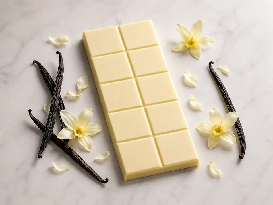Majestic Cremino Chocolate branco 32% com nata de leite e fava de baunilha — Majestic Cacao